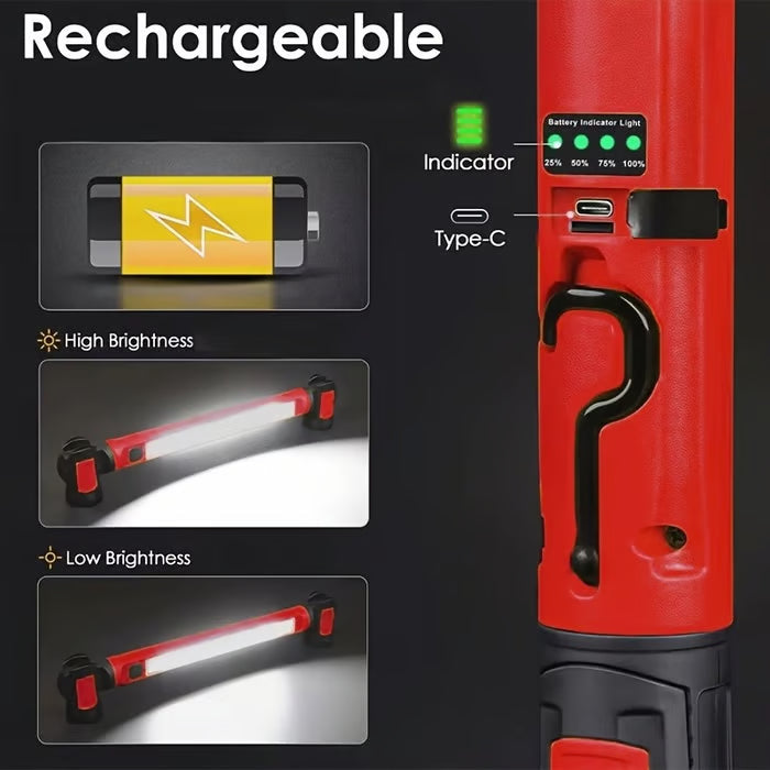 🔥LAST DAY ONLY 49% OFF - 🔦3000LM Work Light Flashlight with Magnetic Base & Hanging Hooks