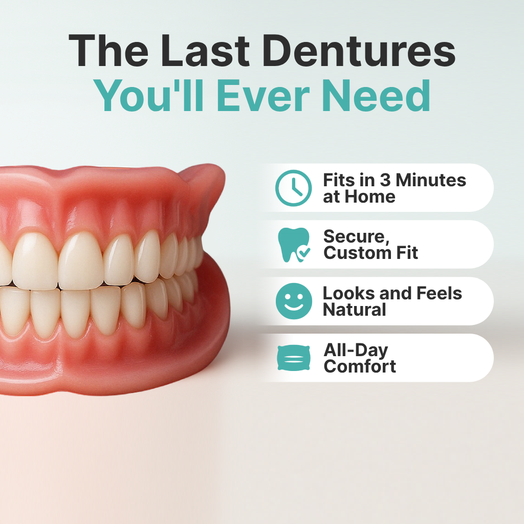 Ends Today: 70% OFF! SEAGRIL™? Custom-Fit Full Functional DenturesMake you more confident